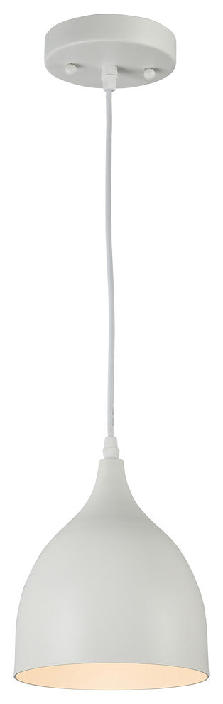 Chloe Lighting Walter Industrial 1 Light Pendant, Matte White
