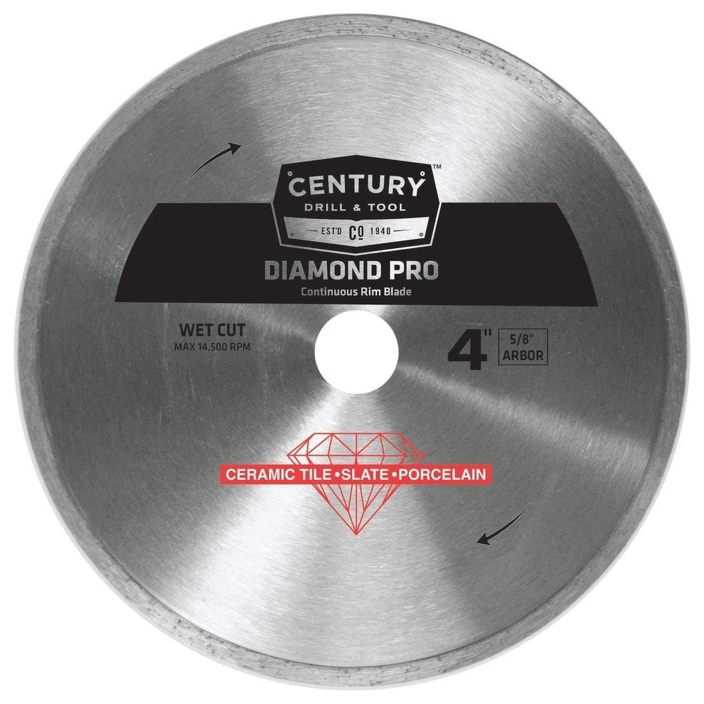 Diamond Continuous Rim Saw Blade, 4"