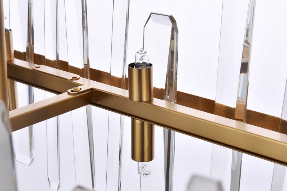 Modern Satin Gold 16-Light Chandelier