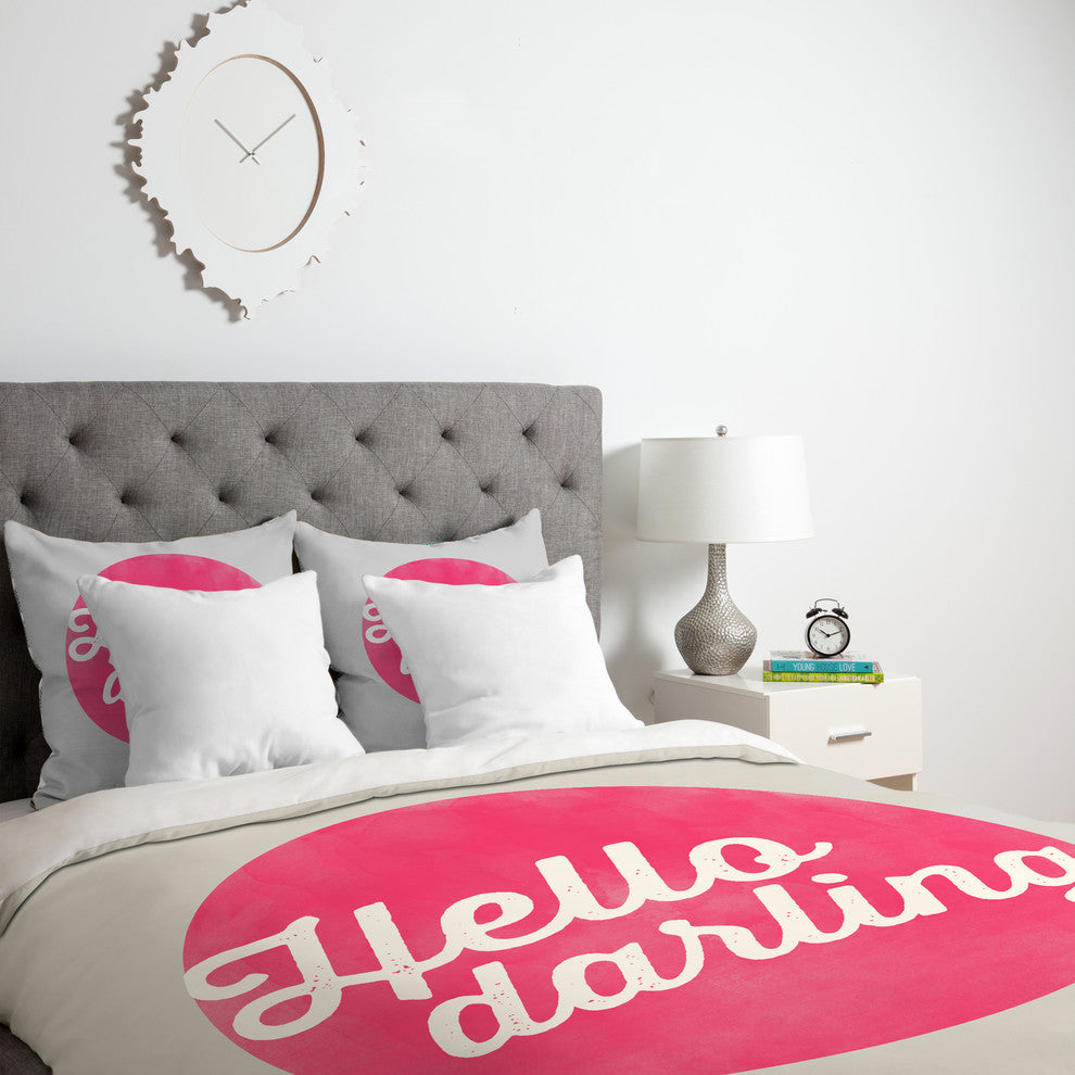 Deny Designs Allyson Johnson Hello Darling Duvet Cover - Lightweight