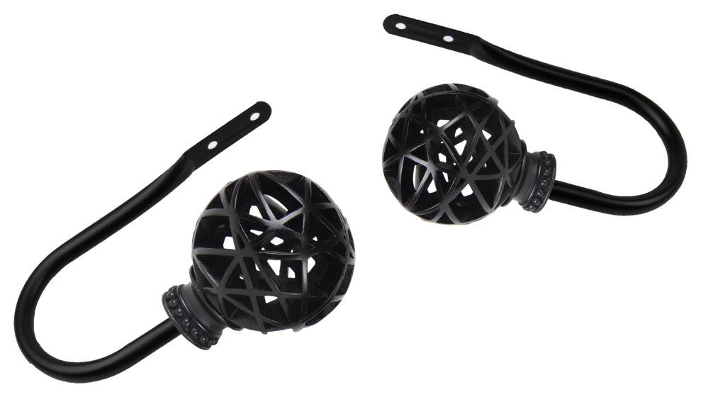 Arabella Holdback, Set of 2, Black