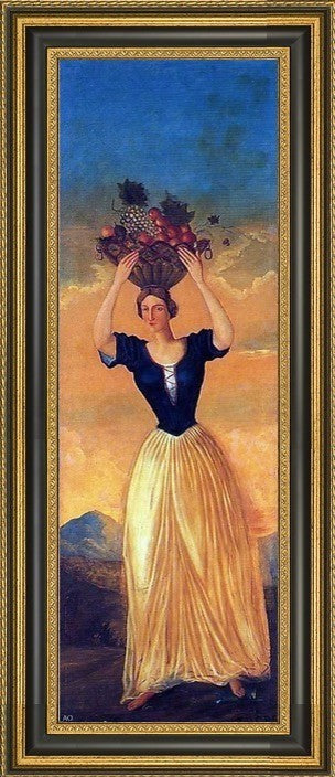 Paul Cezanne The Four Seasons Autumn Framed Premium Canvas Print, 15"x30"
