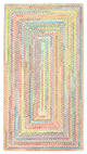 Baby's Breath Concentric Braided Rectangle Rug, Natural 3'x5'
