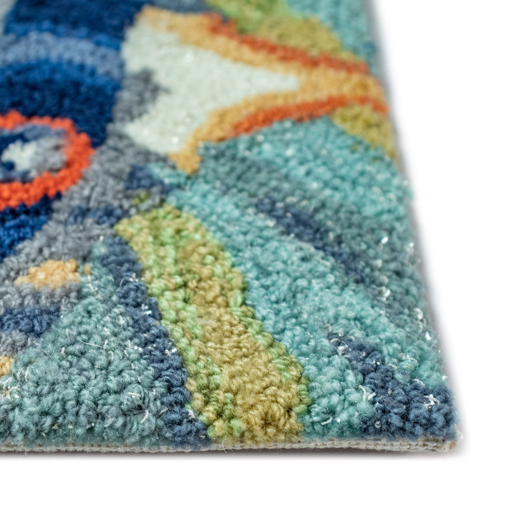 Ravella Tropical Fish Indoor/Outdoor Rug, Ocean, 2'x8'