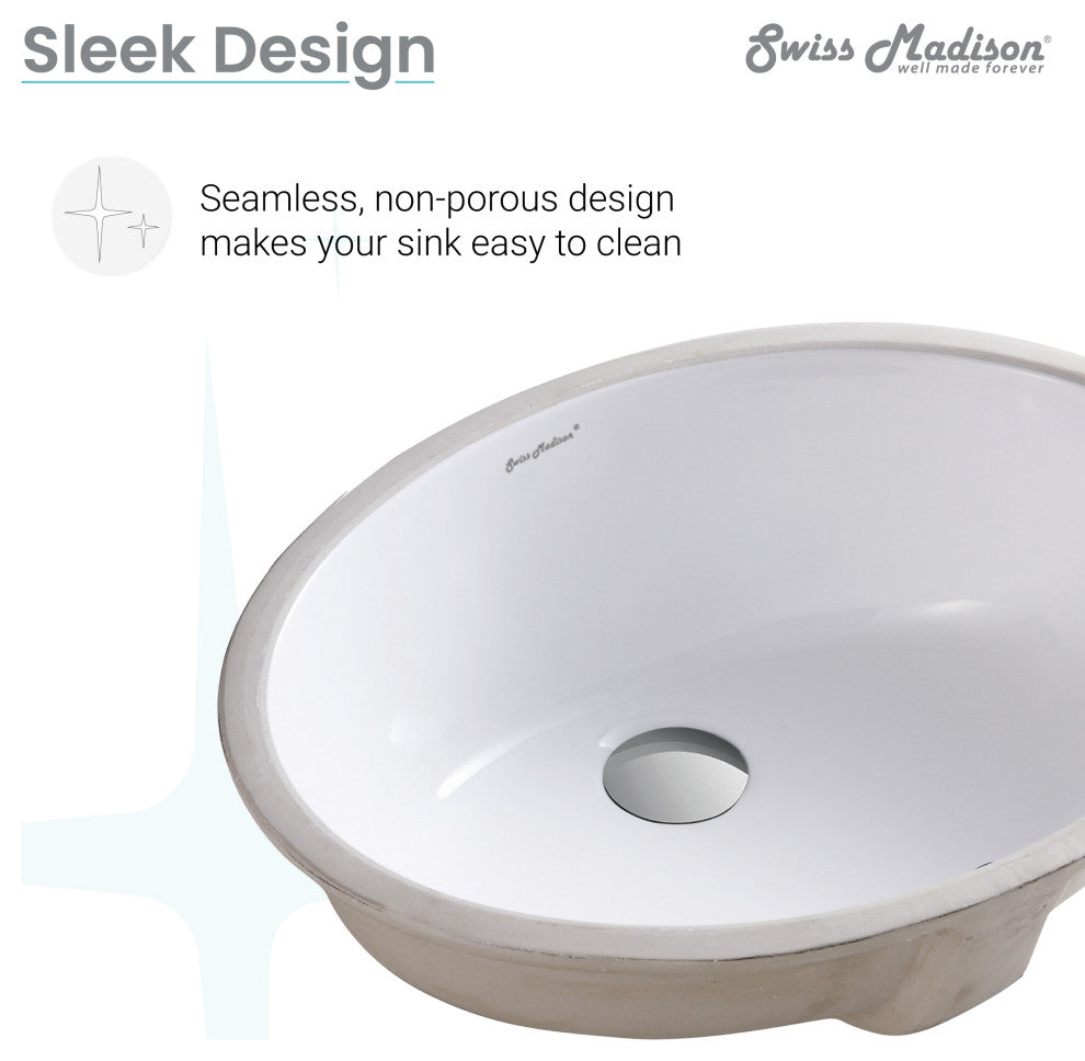 Monaco 19" Oval Under-Mount Bathroom Sink