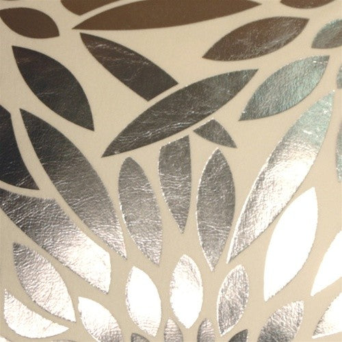 Pillow Decor - Metallic Floral Cream Square Throw Pillow
