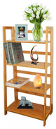 Timber Valley Multi-functional 4 Tier Bamboo Bookcase Shoe Rack Storage Shelves