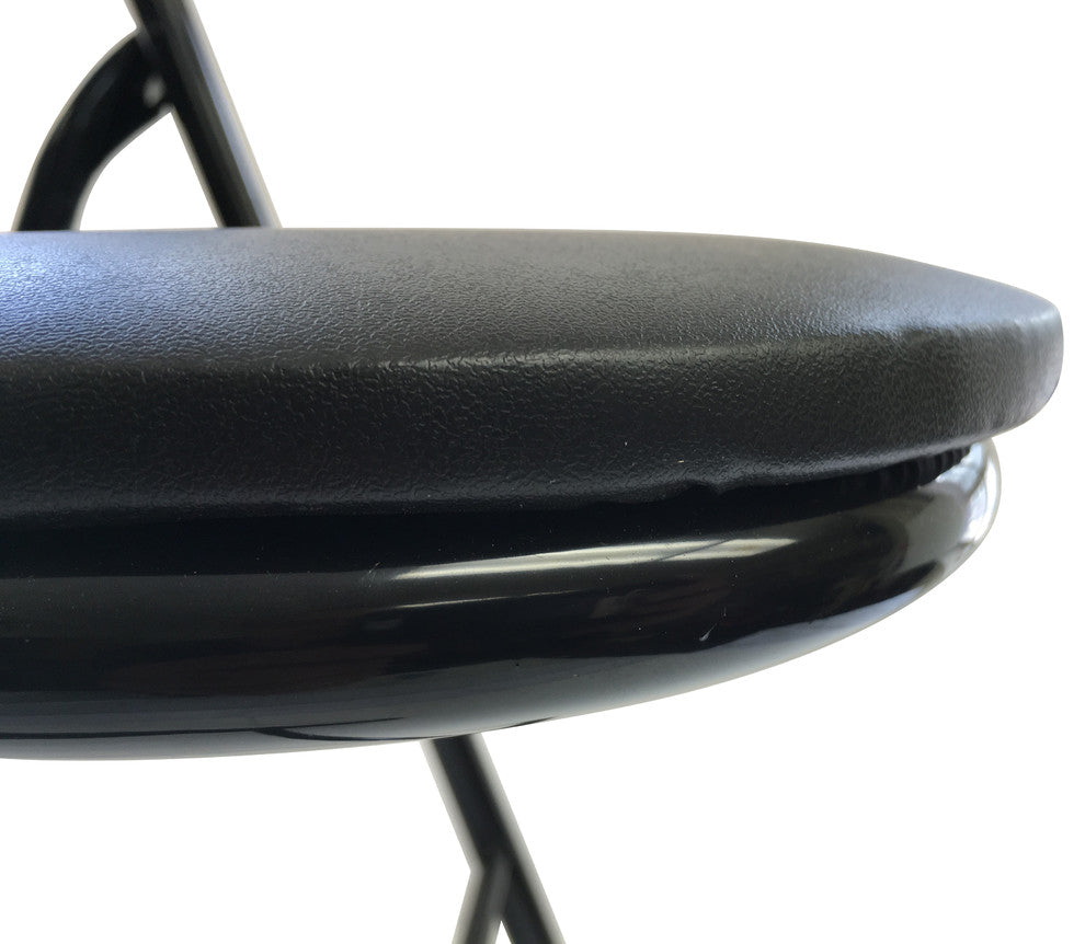Cushion Top Folding Stool With Back