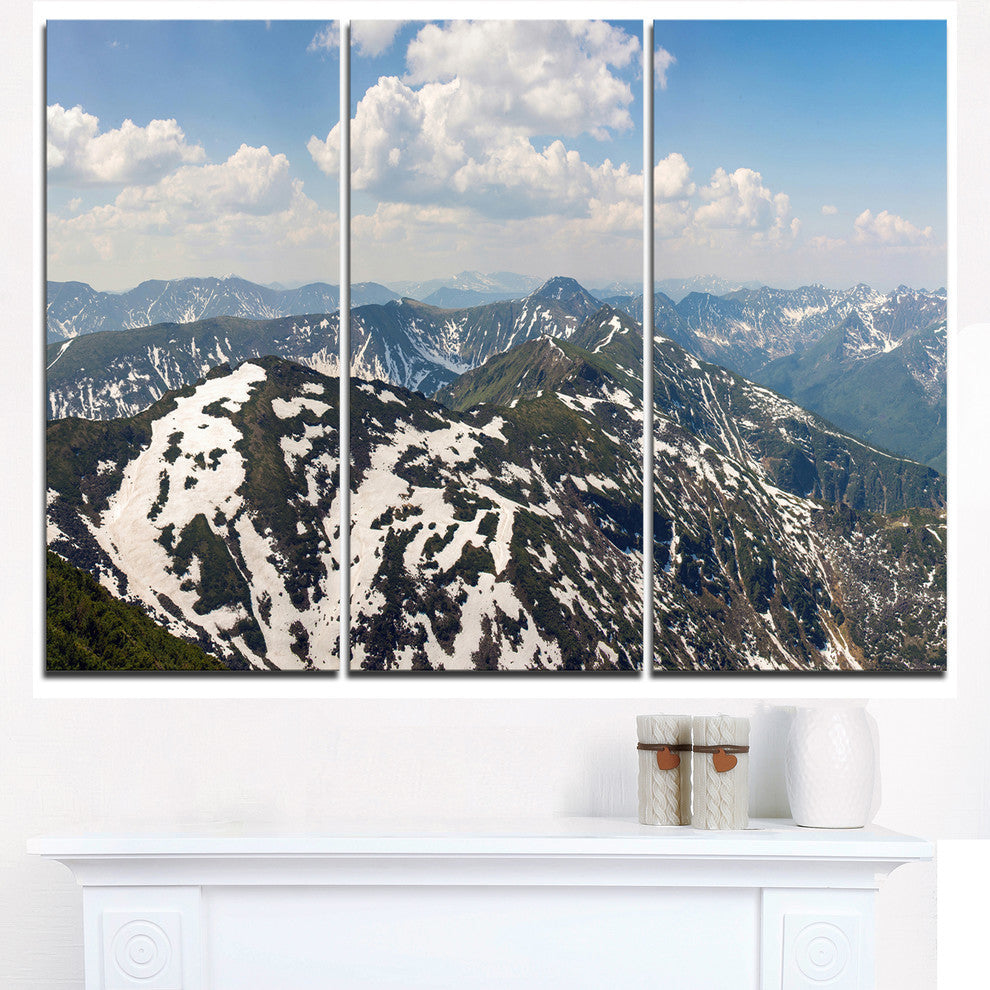"Green Mountains in Spring Panorama" Metal Wall Art, 3 Panels, 36"x28"