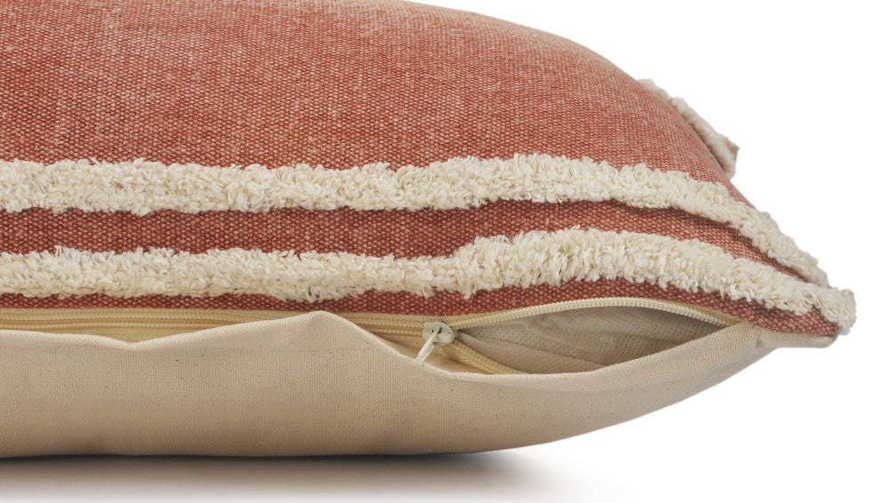 Soft Striped Cinnamon Throw Pillow, 14" X 36"