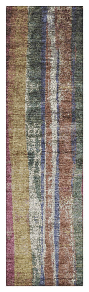 Machine Washable Indoor/Outdoor Chantille ACN1910 Blush 2'3" x 7'6" Runner Rug