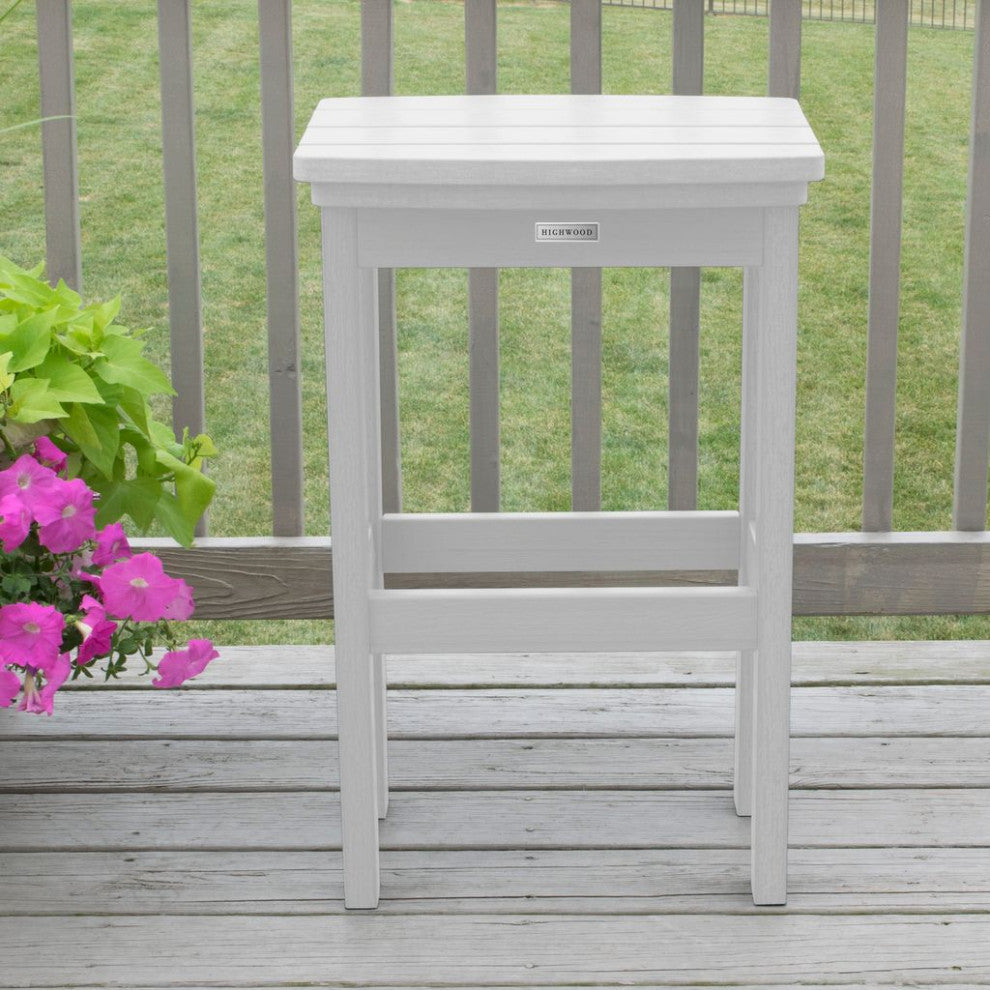 Lehigh Bar Height Stool, White