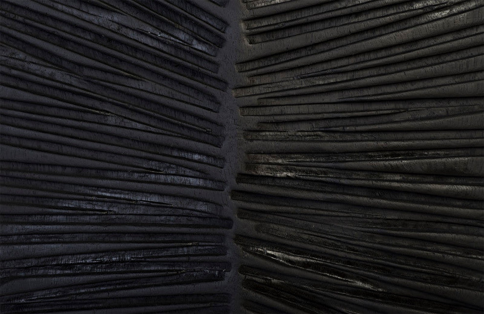 Carved Leaf on Stand, Burnt, Small