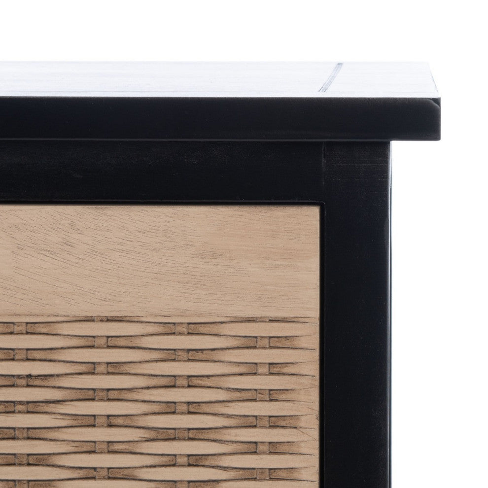 Safavieh Landers 3 Drawer Storage Bench, Black