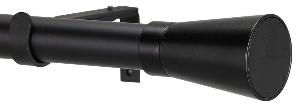 Linea Non-Telescoping Curtain Rod, Distressed Wood, 120''