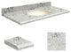 Quartz 25"x19" Vanity Top, Biscuit Bowl, Winter Wonder, 8" Centerset