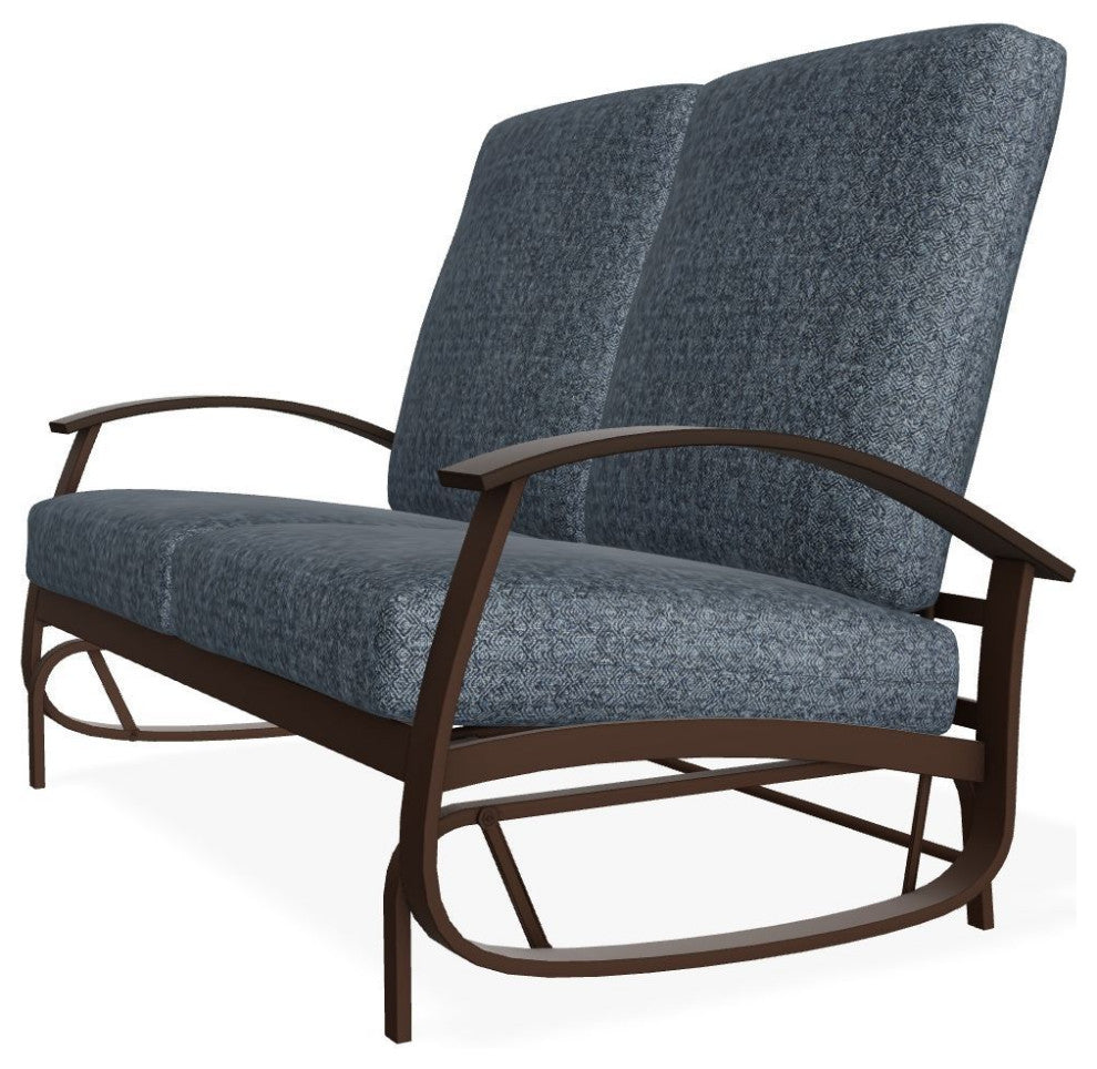 Belle Isle Cushion Deep Seating 2-Seat Glider, Restore Indigo/Kona