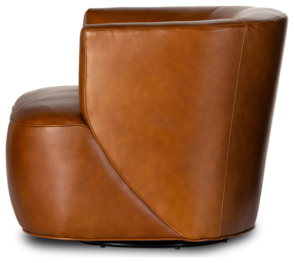 Mila Swivel Chair-Riviera Cognac