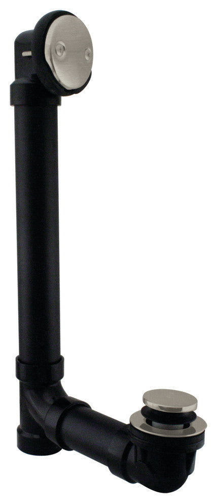 Tip Toe Sch. 40 ABS Bath Waste With Two-Hole Elbow, Stainless Steel