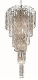 Elegant Falls Foyer Hall Light, Chrome Finish With Royal Cut Crystal