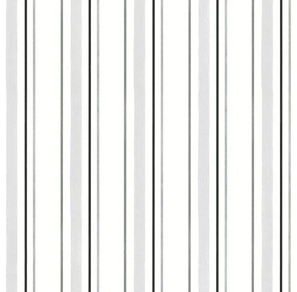 Bar Code Stripe Wallpaper, Black/White/Gray, Set of 5 Bolts