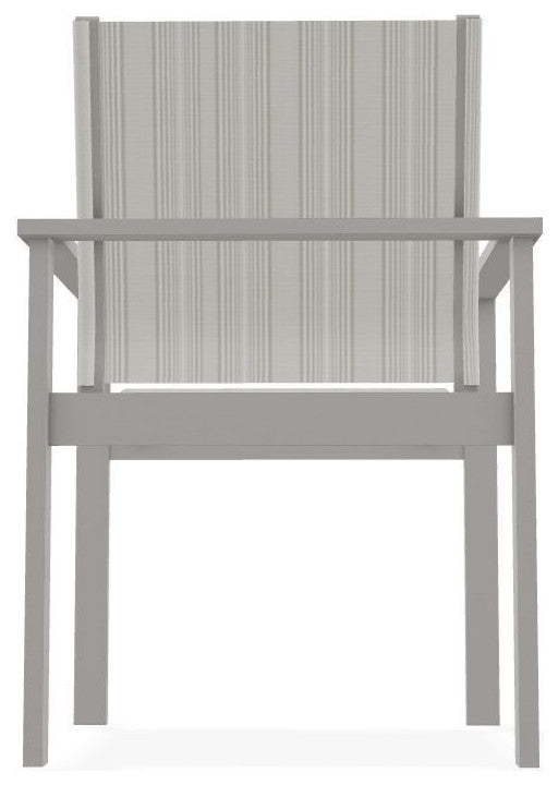 Tribeca Sling Outdoor Stackable Armchair, Harbor/Warm Gray