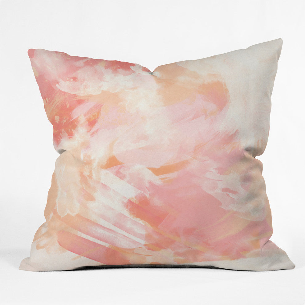 Chelsea Victoria Flamingo Watercolor Outdoor Throw Pillow, Medium