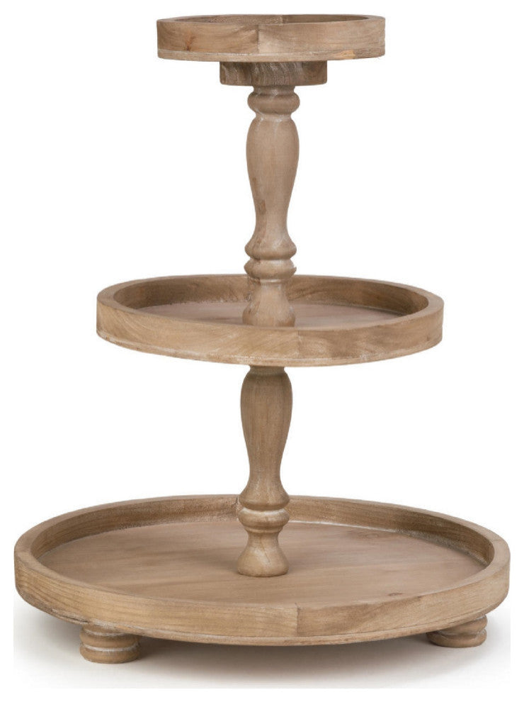 3 Tier Wooden Display Stand, Brown
