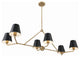 Xavier 6-Light Vibrant Gold Chandelier