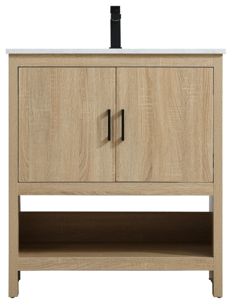Home Living 30" Single Bathroom Vanity, Mango Wood