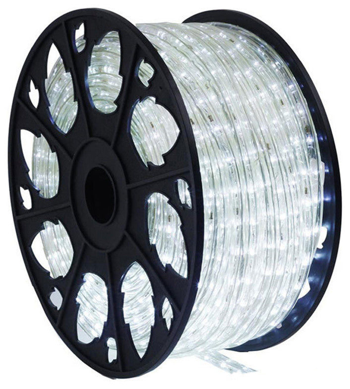 120V Dimmable LED Cool White Rope Light 150' Kit, Standard
