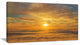 "Golden Sunset Over Clouds" Oversized Beach Canvas Artwork, 32"x16"