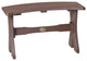 Poly Curved Table Bench, Chestnut Brown, 28 Inch