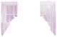 Emelia Sheer Solid Lilac Kitchen Curtain, Swag
