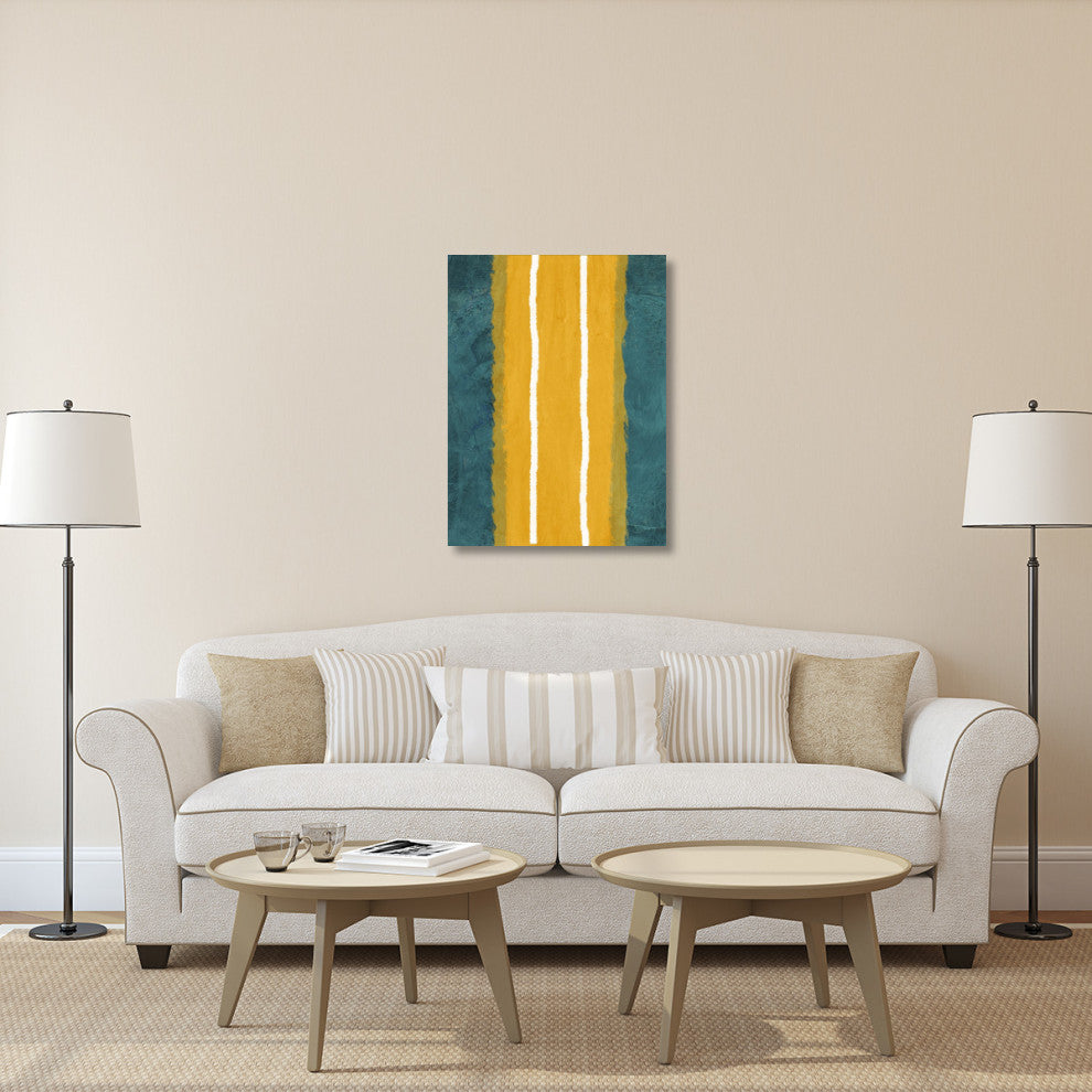 "Green And Yellow Abstract Theme 2" Fine Art Print