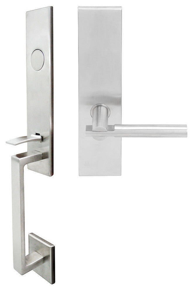 Sequoia Lever, Mortise Dummy Handleset, Left Hand, Satin Stainless Steel