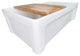 33" Double Bowl Workstation Fireclay Apron Sink With Cutting Board
