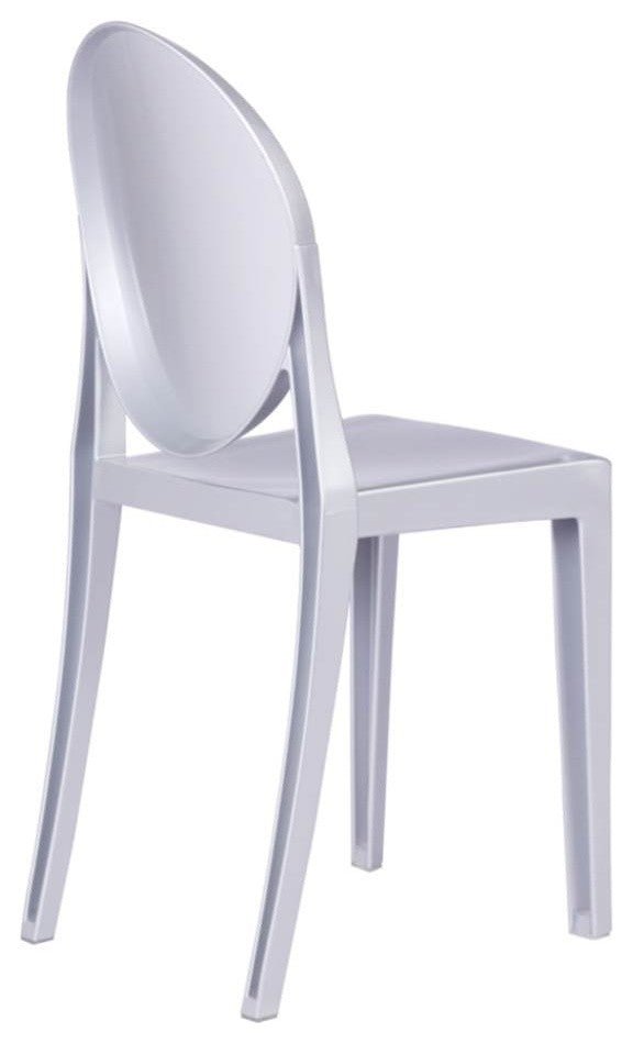 Modern Classics Clear Side Chair, Silver