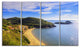 "Innamorata Beach and Gemini Islets" Seashore Wall Art, 4 Panels, 48"x28"