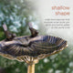 31" Tall Outdoor Vintage Birdbath with Bird Figurines Yard Statue