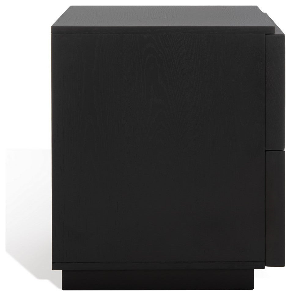 Safavieh Couture Zeus 2 Drawer Nightstand, Black