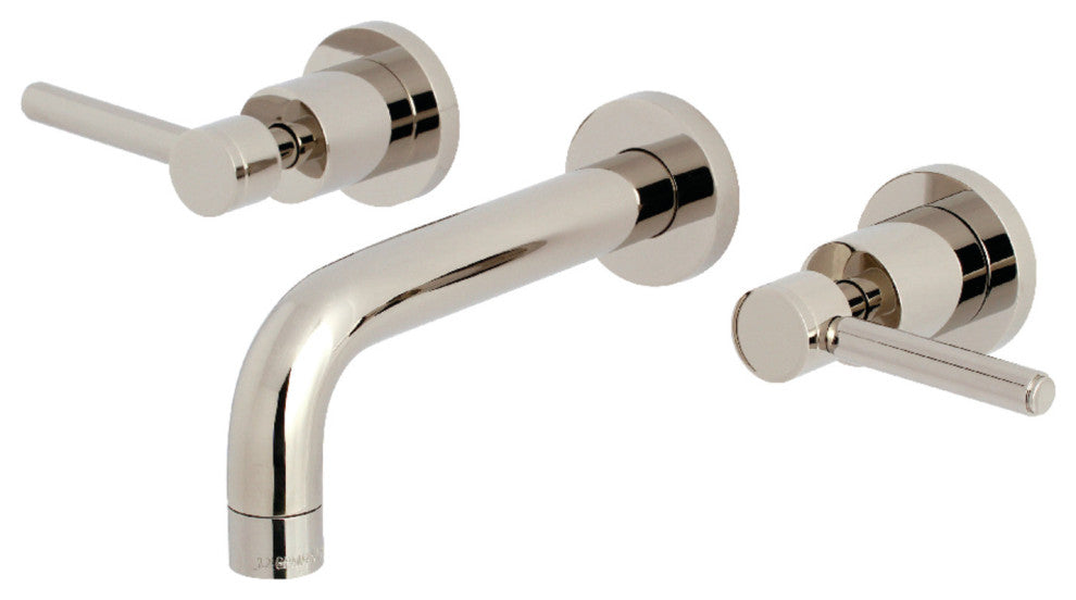 Kingston Brass 2-Handle Wall Mount Bathroom Faucet, Polished Nickel