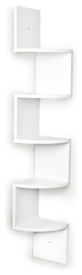 Booker Wall Mount Corner Shelf, White