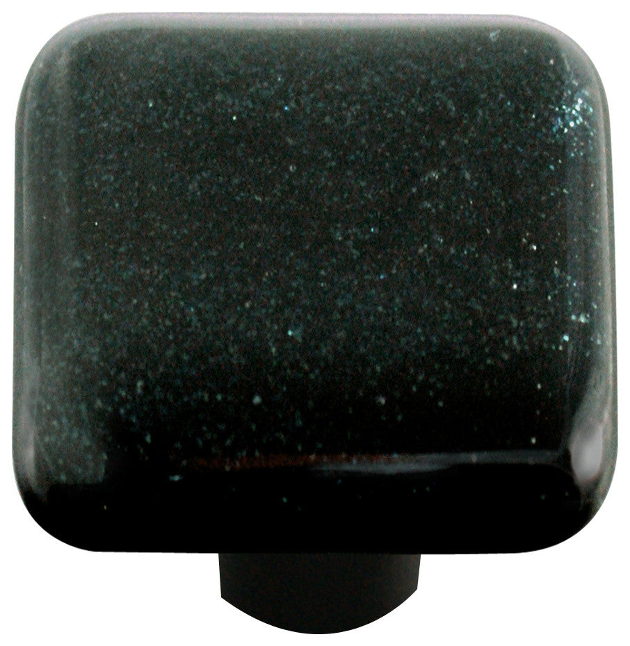 Dark Metallic Blue Knob, Black Post