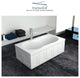 Brookfield 60"x32"x19" Artificial Stone Drop" Bathtub, Front Side Skirt, White