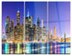 "New York Cityscape Panorama" Photo Metal Wall Art, 3 Panels, 36"x28"