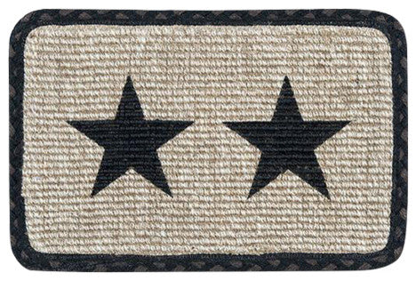 Black Star Wicker Weave Placemat 13"x19"