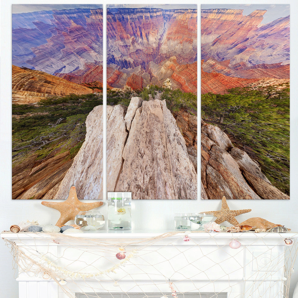 "Grand Canyon View from Above" Metal Wall Art, 3 Panels, 36"x28"