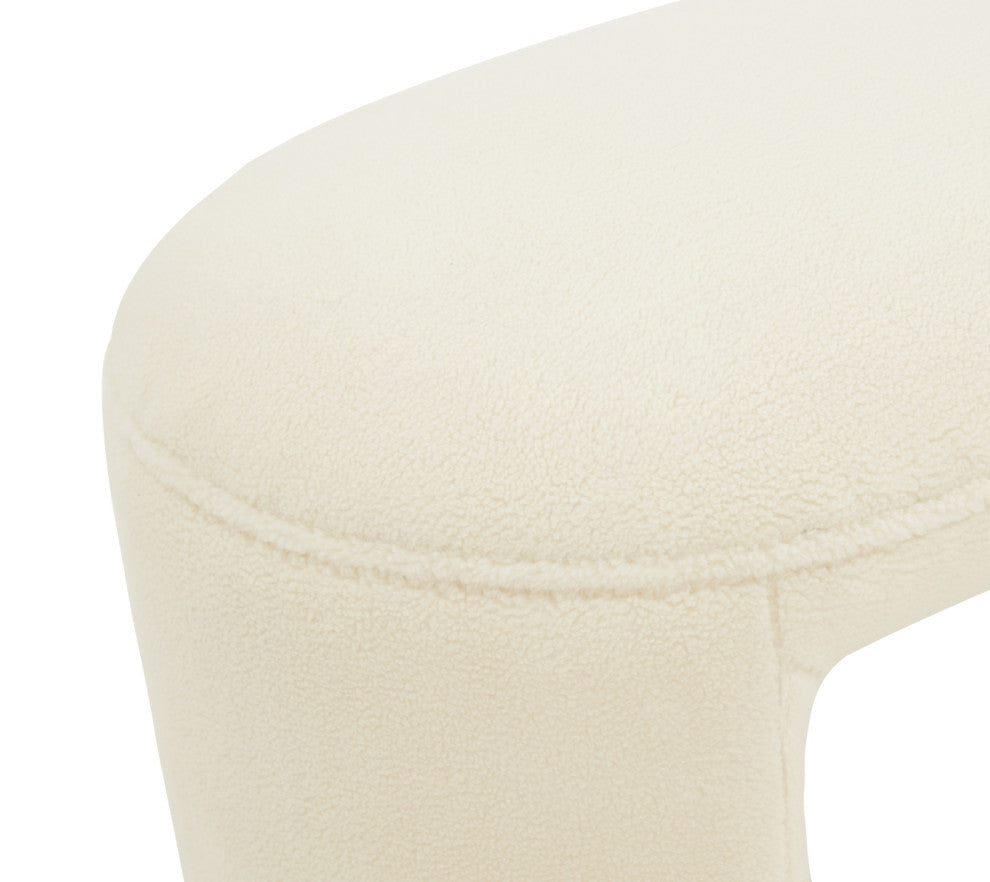 Safavieh Couture Vivie Faux Shearling Bench, Ivory