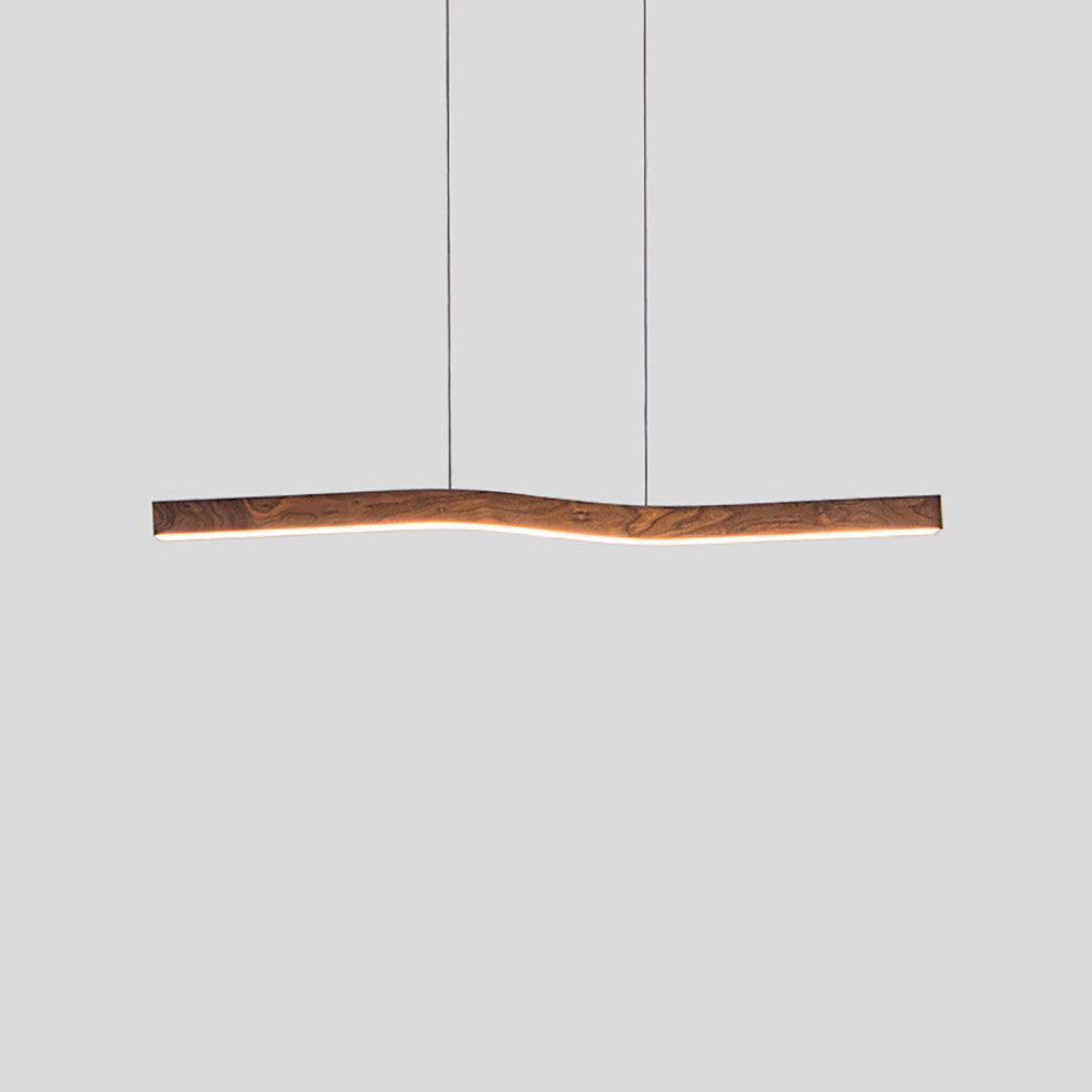 Camur LED Linear Pendant, Walnut